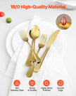 VEVOR 100-Piece Silverware Set Stainless Steel Cutlery Flatware Utensils for 20