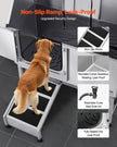 VEVOR 62 Inch Dog Grooming Bath Tub Stainless Steel w Ramp Water Filter Left