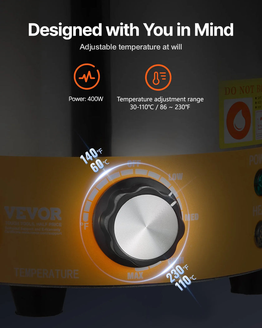 VEVOR 2.4L Electric Cheese Dispenser with Pump Commercial Hot Fudge Warmer