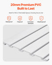 VEVOR 2 x 4 ft Slat Wall Paneling PVC White Garage Slatwall with Modular Design