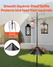 VEVOR 92 Inch Bird Feeding Station 4 Hook Wild Bird Feeder Stand Pole