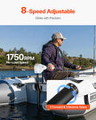 VEVOR 55lb 12V Thrust Electric Trolling Motor Saltwater Trolling Boat Engine