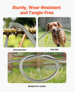 VEVOR 150ft Metal Garden Hose Stainless Steel Water Hose Lightweight No Kink