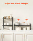 VEVOR 2 Tier Cabinet Organizer Shelf Counter Shelves Steel Storage Spice Rack