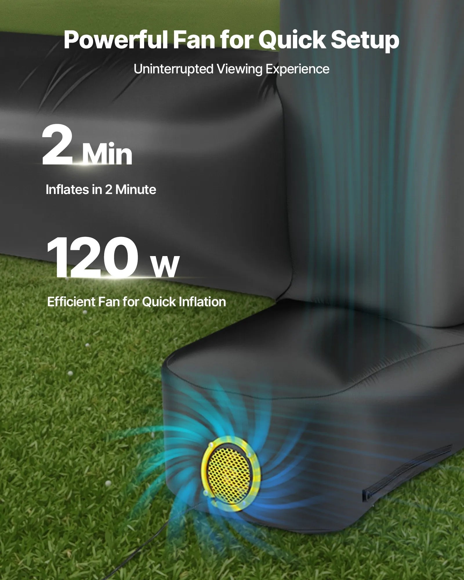 VEVOR 14 ft Inflatable Movie Screen 16:9 600D Movie Projection with Portable Bag