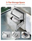 VEVOR Outdoor Kitchen Drawers Triple BBQ Access Drawers Island 16.5x29x20.5 in