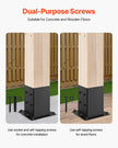 VEVOR 4 Pcs 6x6 Post Base Bracket Inner Size 5.6x5.6 in Wood Fence Post Anchor