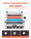 VEVOR 30 Hot Dog 11 Roller Electric Grill Cooker Machine Bun Warmer Cover 1950W