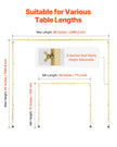 VEVOR Over The Table Rod Stand with Clamp Party Arch Frame 28-98 in L Adjustable