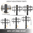 VEVOR Motorized TV Lift Stroke Length 35 Inches Motorized TV Mount Fit for 32-65 Inch TV Lift with Remote Control