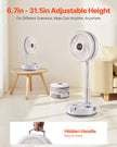 VEVOR 10 inch Foldable Rechargeable Oscillating Fan 3 in 1 Remote 9 Speeds