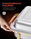 VEVOR 8 Qt 4 Pack Rectangle Chafing Dish Buffet Set Full-Size & Half-Size Pans