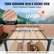 VEVOR 10'x10' Outdoor Retractable Pergola with Sun Shade Canopy Aluminum Beige