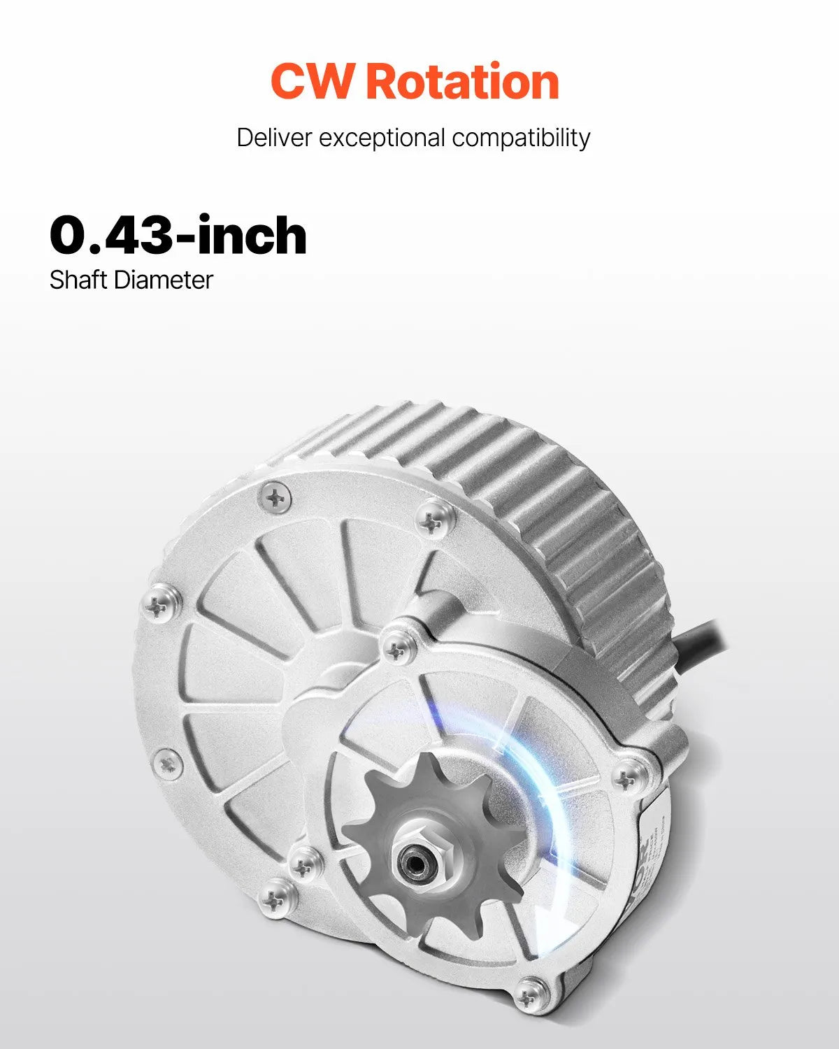 VEVOR 450W Electric Brushed DC Motor Kit 36V 3000rpm Motor with Speed Controller