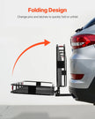 VEVOR 500 lbs Hitch Cargo Carrier Folding Hitch Cargo Carrier with Stabilizer