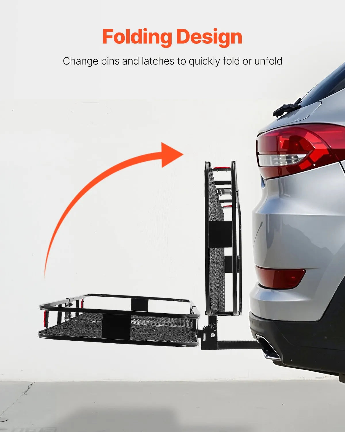 VEVOR 500 lbs Hitch Cargo Carrier Folding Hitch Cargo Carrier with Stabilizer