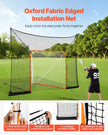 VEVOR 12x9 ft Hockey Lacrosse Goal Backstop with Extended Coverage Training Net
