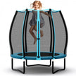 55 Inch Trampoline for Kids Toddler Mini Trampoline with Safety Enclosure Net - Blue