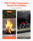 VEVOR 4 Inch 12 Pcs Ceramic Fire Balls Round Fire Stones Reusable Lava Rocks