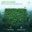 VEVOR 12PCS 10x10 inch Artificial Boxwood Panels, Boxwood Hedge Wall Mat,Artificial Grass Backdrop Wall, Privacy Hedge Screen UV Protected for Outdoor Indoor Garden Fence Backyard