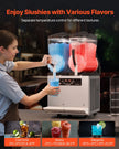 VEVOR 12Lx2 Tank Commercial Slushy Machine Margarita Smoothie Frozen Drink Maker