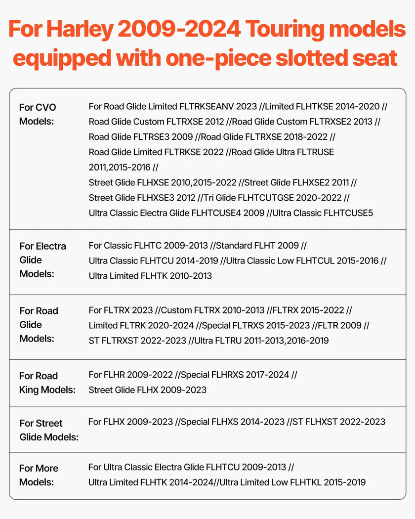 VEVOR Motorcycle Rider Backrest Sissy Bar for Harley Touring Models 2009-2024