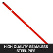 VEVOR 3T Prylever Bar 6600 lbs Capacity Steel Pry Lever Bar Heavy Duty with Wheels Prylever with 6FT Length Handle