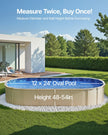 VEVOR Oval Pool Liner 12x24ft Overlap Style Pool Liner 54in Wall Height