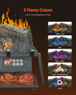 VEVOR 23 Inch Electric Fireplace Log Heater with Crackling Sound Timer Remote
