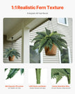 VEVOR 2Pcs Artificial Boston Ferns Plastic Fern 30 Branches Indoor Outdoor Decor
