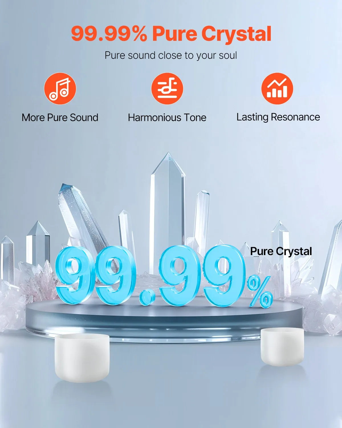 2PCS Crystal Singing Bowls 8