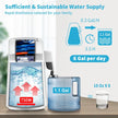 VEVOR 1.1Gal Water Distiller, 0.3Gal/H, 750W Distilled Water Maker Machine 0-99H Timing Set Temp Display, 304 Stainless Steel Countertop Distiller Glass Carafe Cleaning Powder 3 Carbon Packs, White