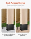 VEVOR 8 Pcs 4x4 Post Base Bracket Wood Fence Post Anchor Inner Size 3.6x3.6 in