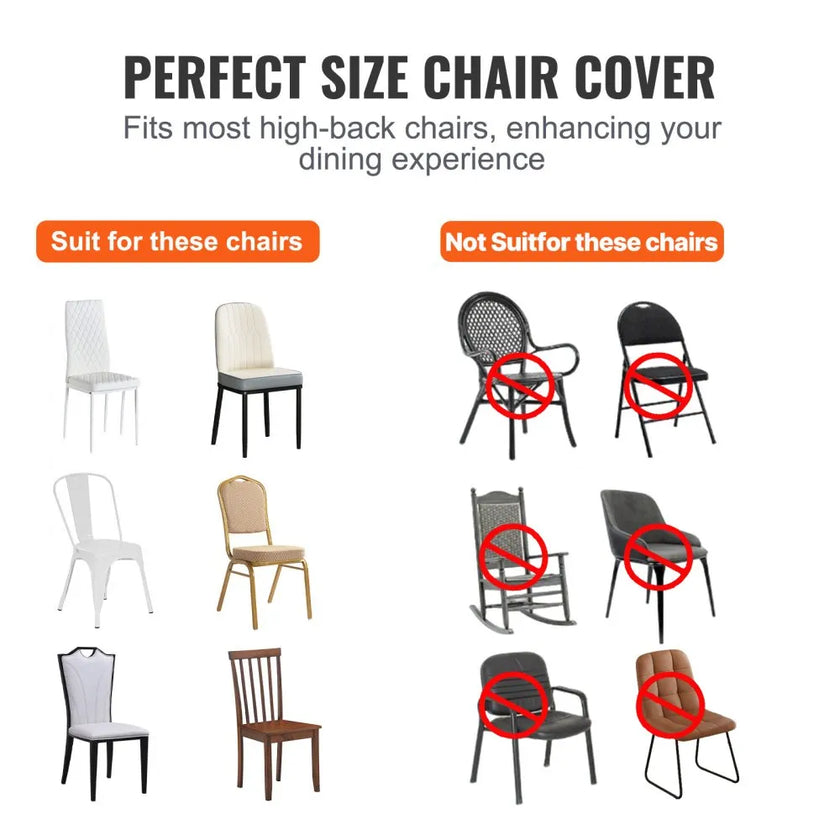 VEVOR 30PCS Black Stretch Spandex Folding Chair Covers for Wedding Party Dining