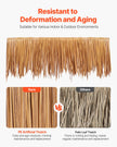 VEVOR 1.6x16.4 ft Artificial Thatch Roofing Mexican Tiki Hut Grass Skirt Roof