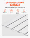 VEVOR 8 x 4 ft Slat Wall Paneling PVC White Garage Slatwall with Accessories