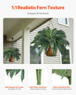 VEVOR 2Pcs Artificial Boston Ferns Plastic Fern 50 Branches Indoor Outdoor Decor