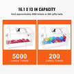 VEVOR Acrylic Raffle Drum, Holds 5000 Tickets or 200 Raffle Balls, Professional Raffle Ticket Spinning Cage with 2 Keys, Transparent Lottery Spinning Drawing, Raffle Ticket Box for Lottery Games Bingo
