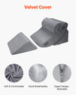 VEVOR Orthopedic Bed Wedge Pillow 4 Pcs Adjustable for GERD Sleep Back Leg Neck