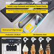 VEVOR 2200W Commercial Soft Ice Cream Machine 3 Flavors 5.3 to 7.4Gallons per Hour Auto Clean LED Panel Perfect for Restaurants Snack Bar supermarkets
