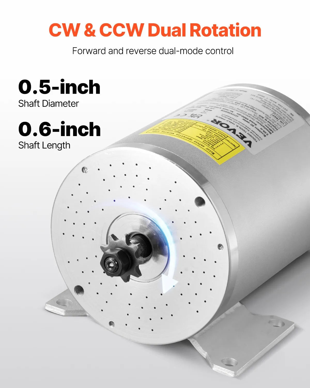 VEVOR 3000W Electric Brushless DC Motor Kit 72V 4900rpm with Speed Controller