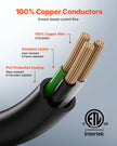 VEVOR 30A Generator Extension Cord 25 ft 250V NEMA 6-50P to 6-50R Power Cable