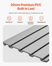VEVOR 4 x 4 ft Slat Wall Paneling PVC Grey Garage Slatwall with Modular Design