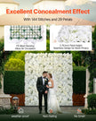 VEVOR 3D Flower Wall Panel 24 PCS 15 x 15 inch Artificial Floral Background for Wedding