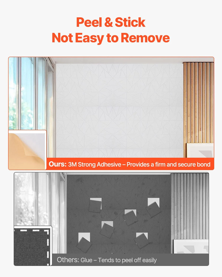 VEVOR 18 Pack Acoustic Wall Panels 11.8 x 11.8 x 0.4 inch Self-Adhesive White