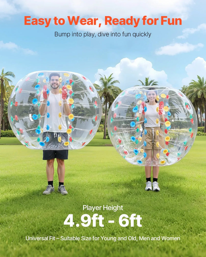 VEVOR 5FT/1.5M Inflatable Bumper Balls PVC Body Sumo Zorb Ball Outdoor Game