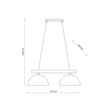 OSLO White Scandinavian Pendant Light for Kitchen Island & Dining