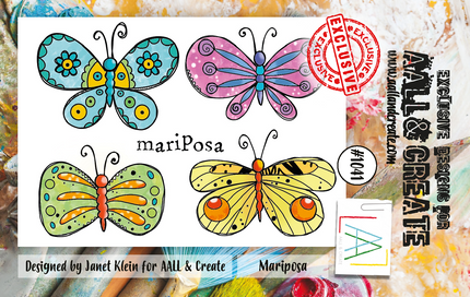 AALL and Create  A7 Stamp Set - 1041 - Mariposa