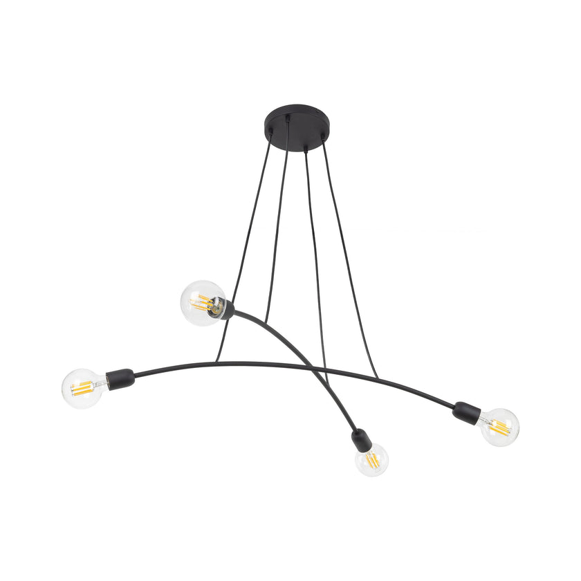 HELIX Black Minimalist Pendant Light 4  (Clearance)