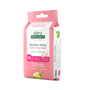 Aleva Naturals - Bamboo Baby Hand 'n' Face Wipes (30pk)